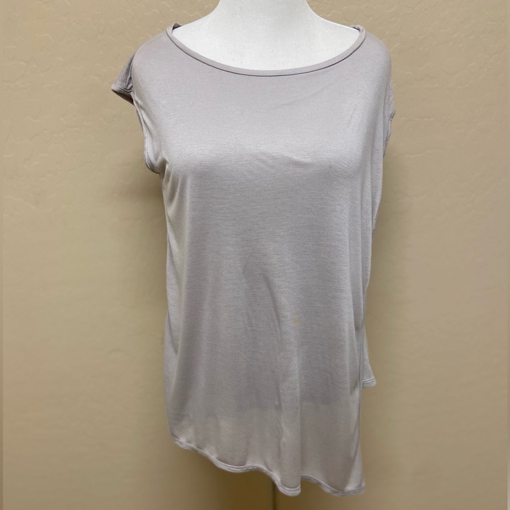 Kenneth Cole Light Gray Cap Sleeve Relaxed Shirt